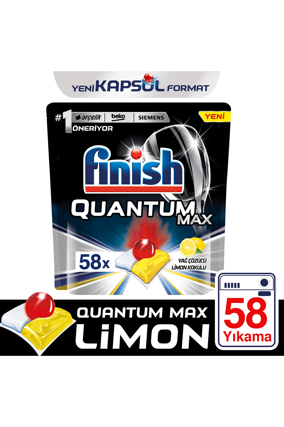 Finish Powerball Quantum Max 58 Tablet Limonlu