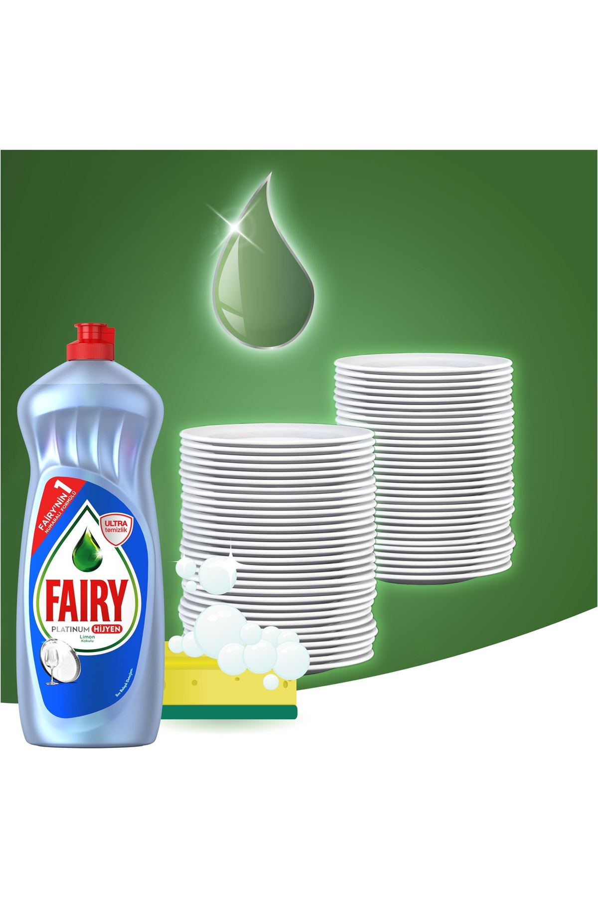 Fairy Platinum Hijyen Limonlu Sıvı Elde Bulaşık Deterjanı 750 ml