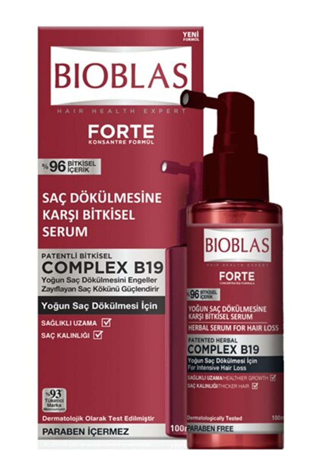 Bioblas Forte Saç Dökülmesine Karşı Bitkisel Serum 100 Ml