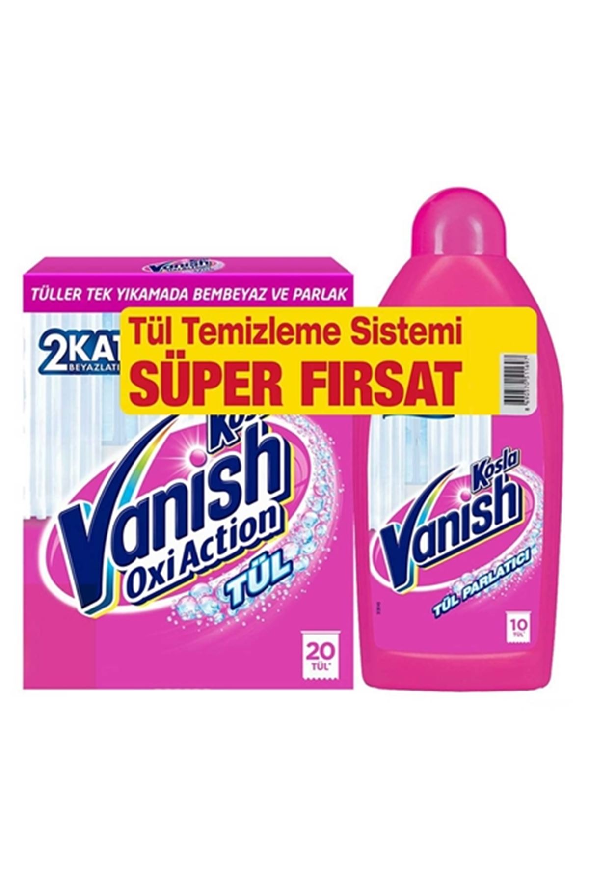 Vanish Oxi Action Toz Tül Parlatıcı  450 Gram +Tül Parlatıcı Sıvı 450 ML