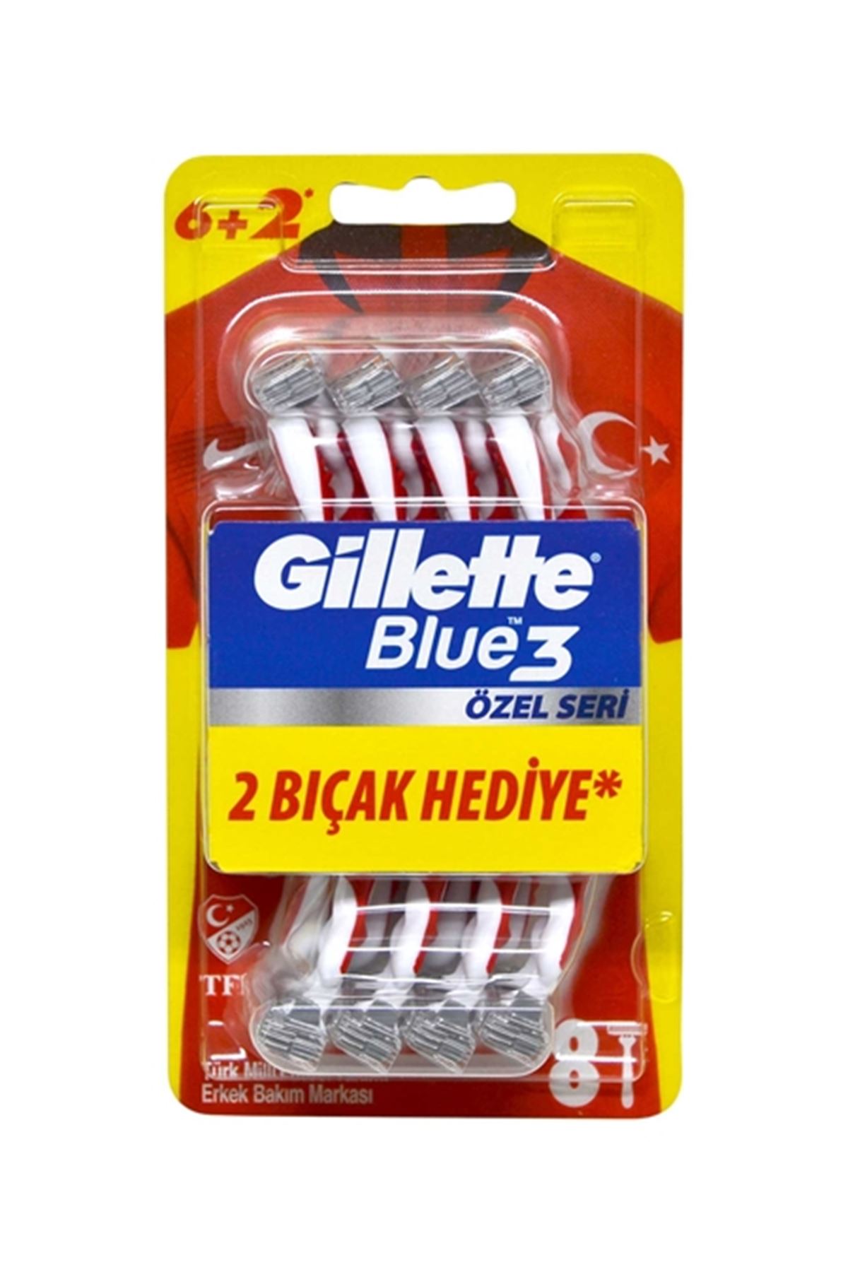 Gillette Blue 3 Milli Takım Tıraş Bıçağı 6+2 Adet