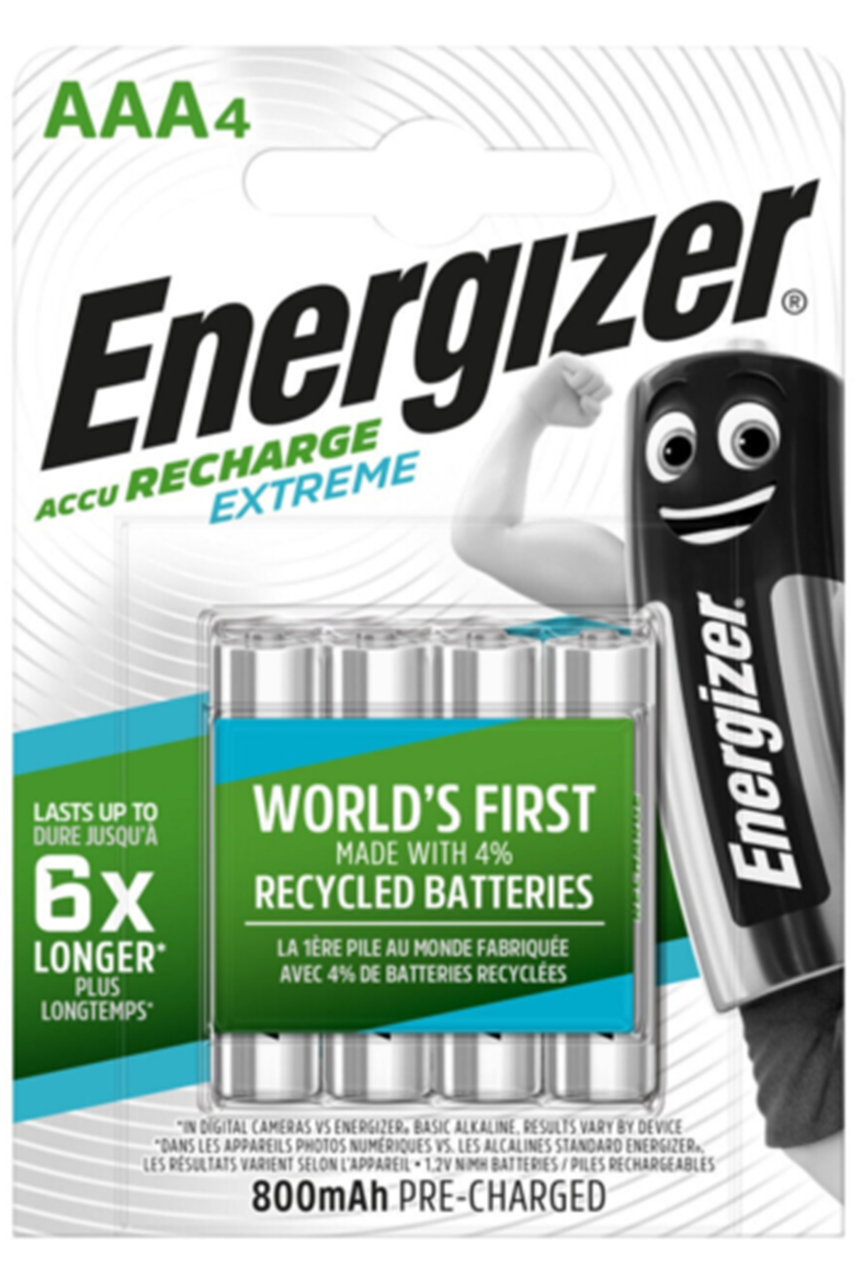 Energizer Extreme Şarjlı AAA 4 lü Pil