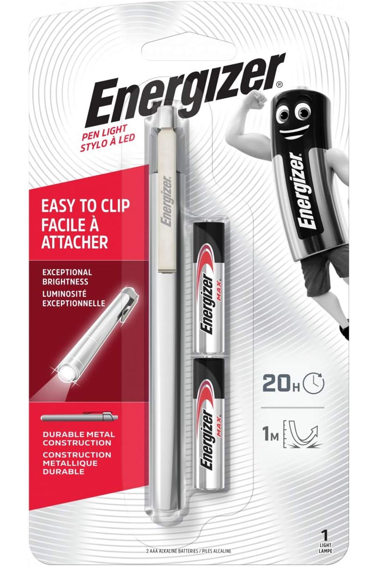 Energizer Led Pen Light Kalem Fener 2 Adet AAA Alkalin Pilli