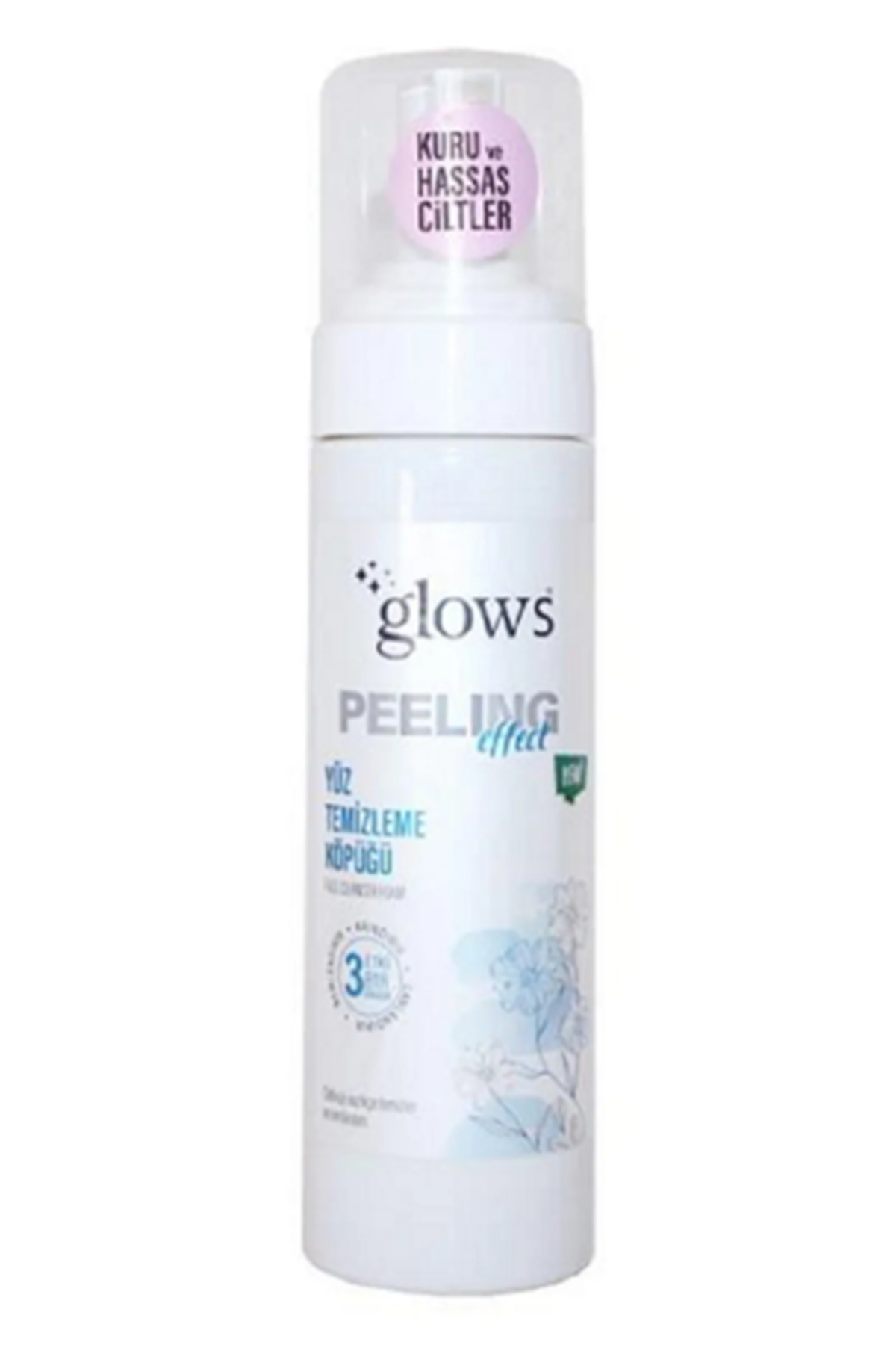 Glows Peeling Yüz Temizleme Köpüğü Kuru Ve Hassas Ciltler 200 ml