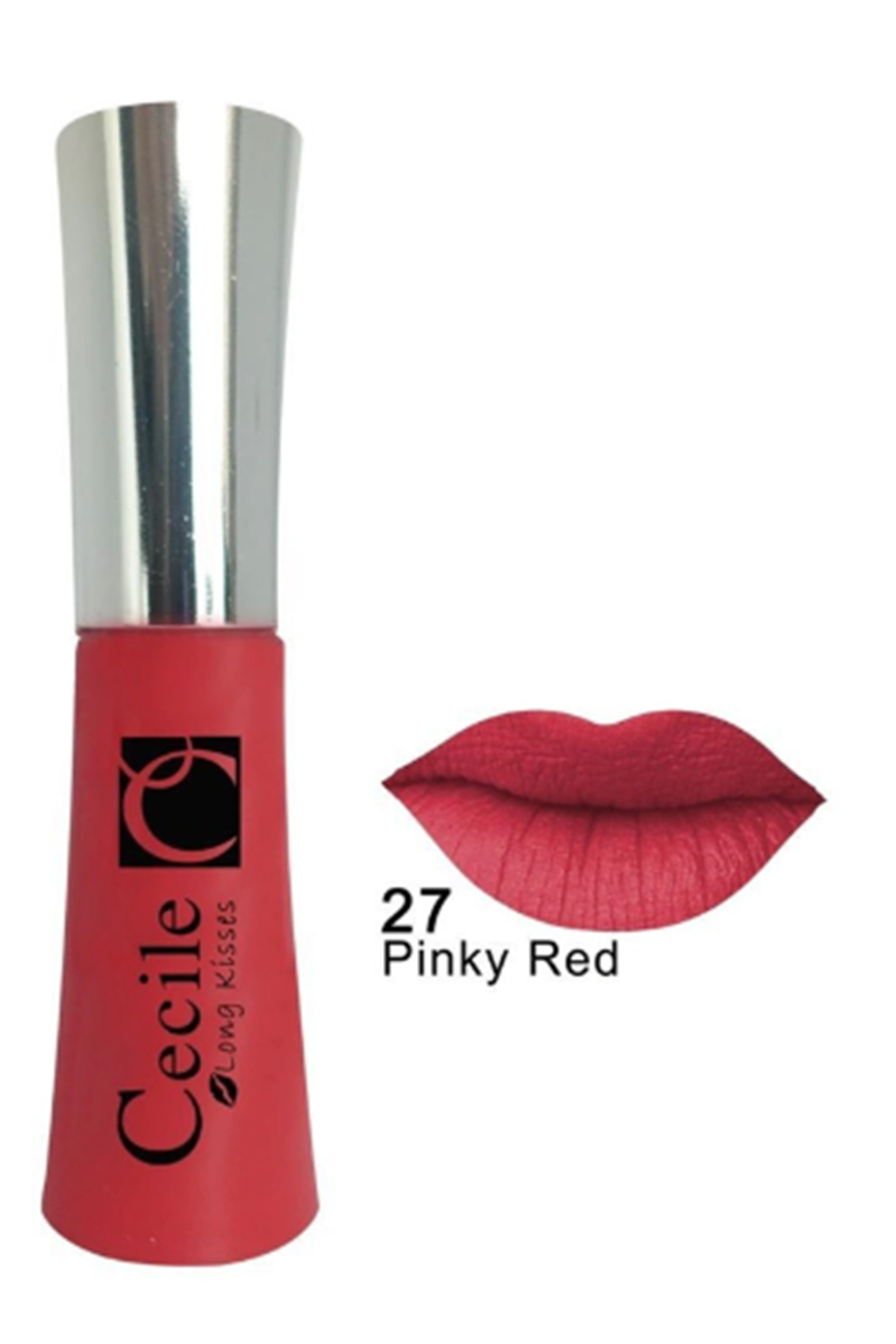 Cecile Long Kisses Lipgloss Kalıcı Mat Ruj 27 Pinky Red