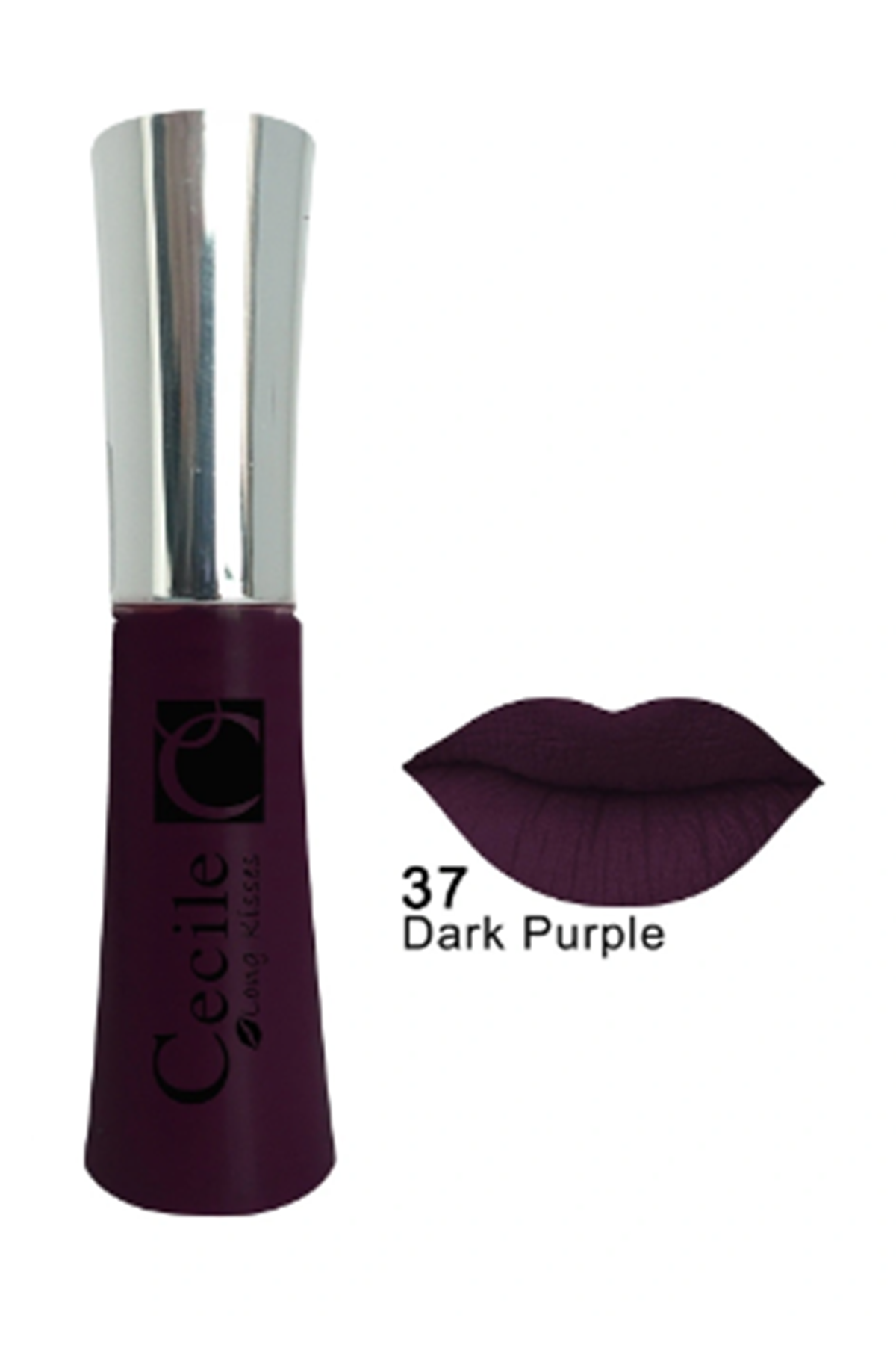 Cecile Long Kisses Lipgloss Kalıcı Mat Ruj 37 Dark Purple