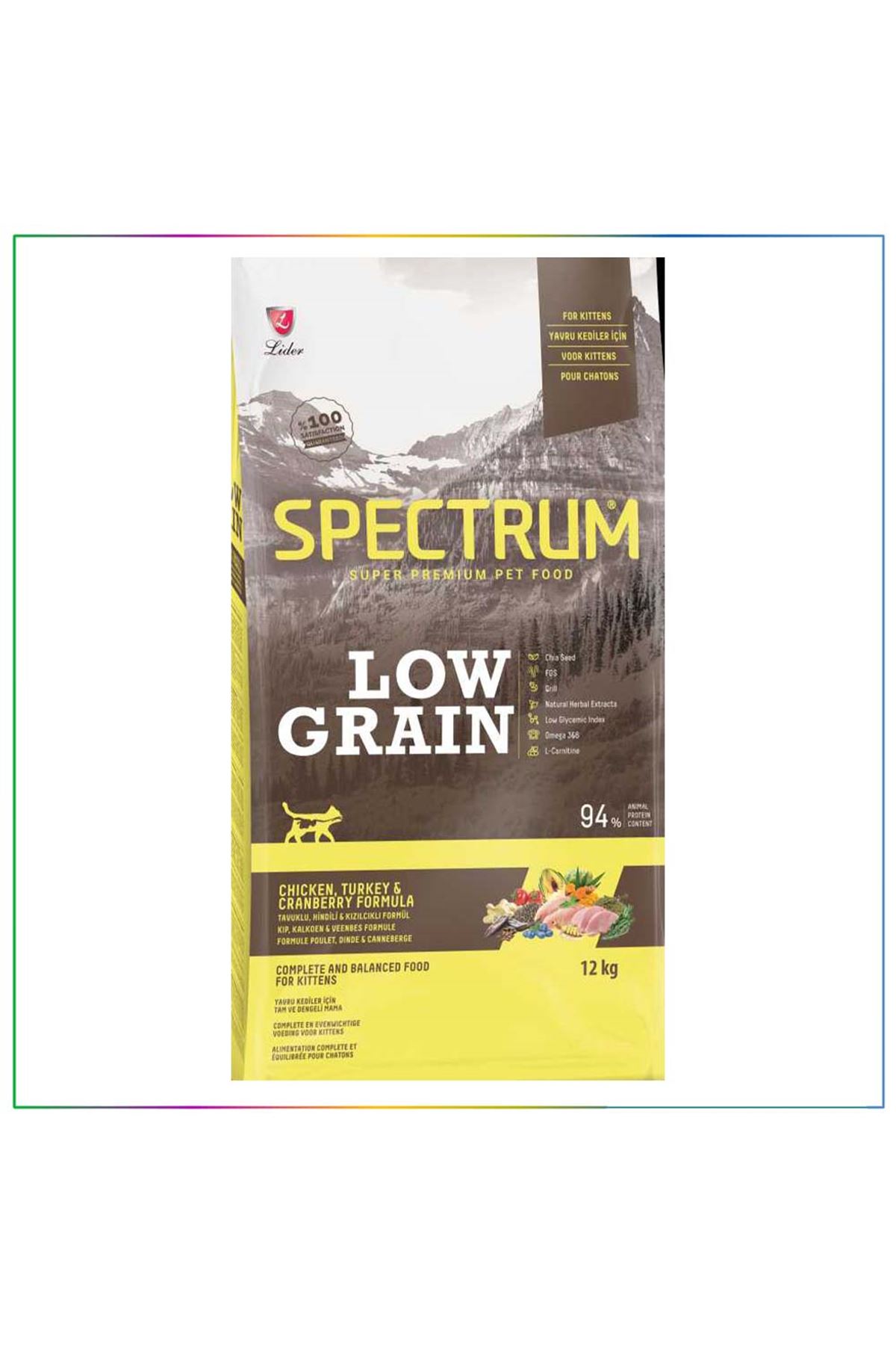 Spectrum Low Grain Tavuk ve Hindi Etli Yavru Kedi Maması 13 Kg