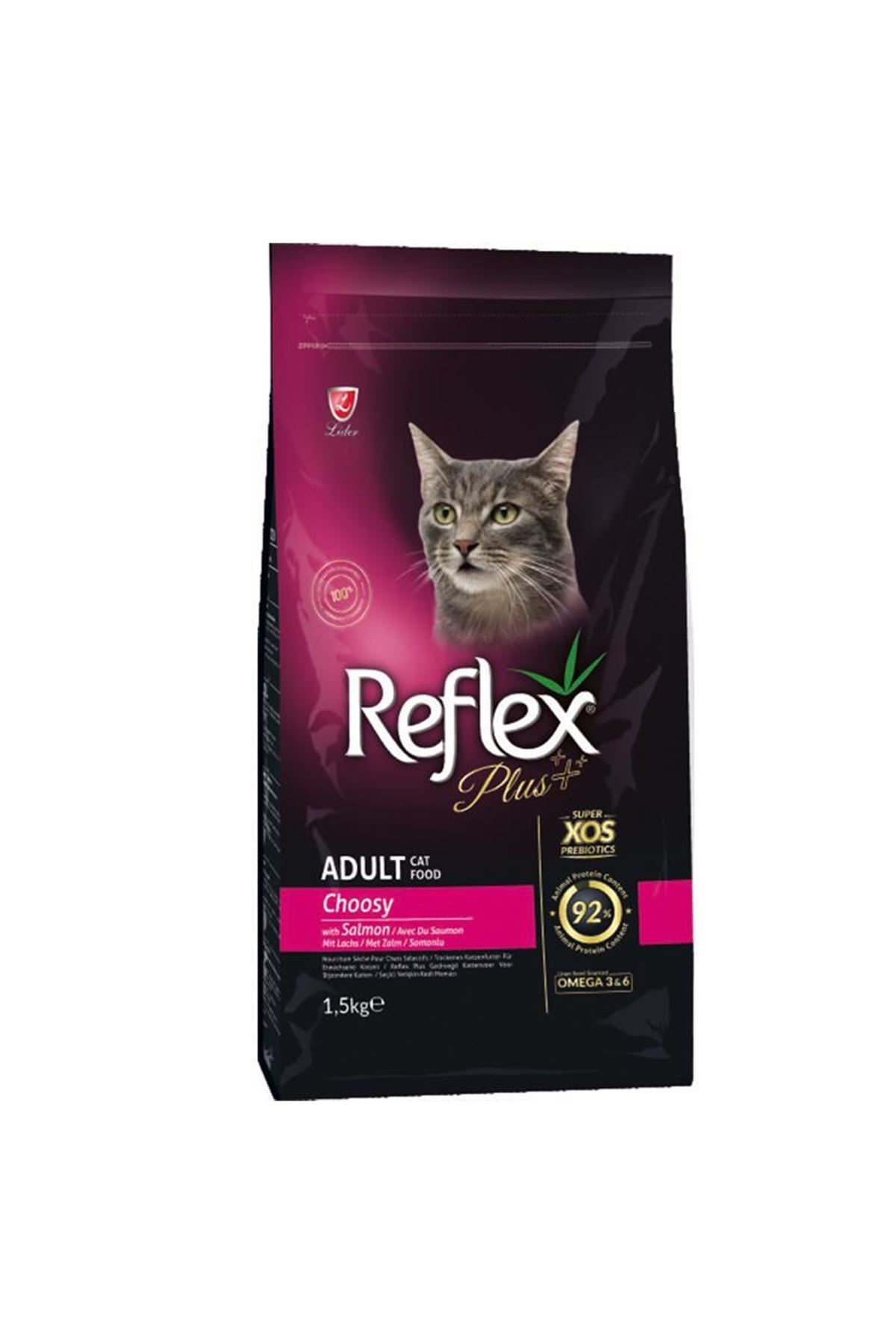 Reflex Plus Choosy Seçici Kediler Için Somonlu Yetişkin Kedi Maması 1,5 Kg