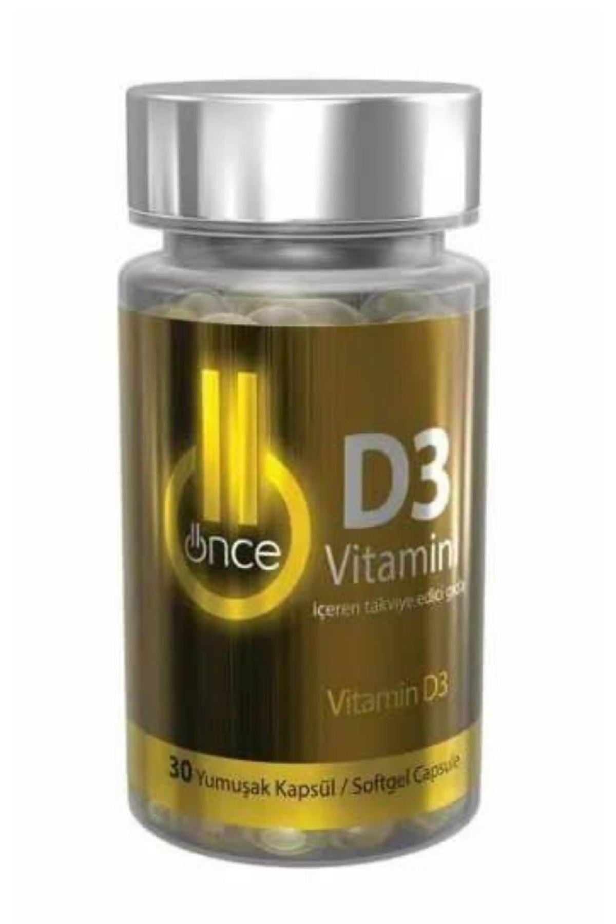 Önce D3 Vitamini İçeren Gıda Takviyesi 30 Kapsül