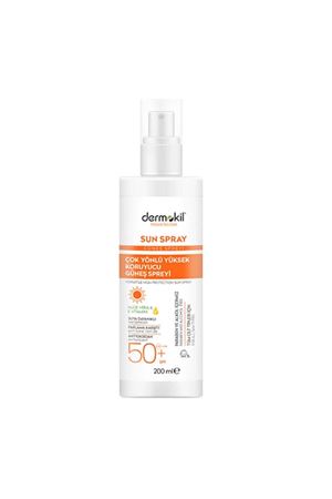 Dermokil Sun Spray Çok Yönlü Güneş Koruyucu Spf50 200 ml