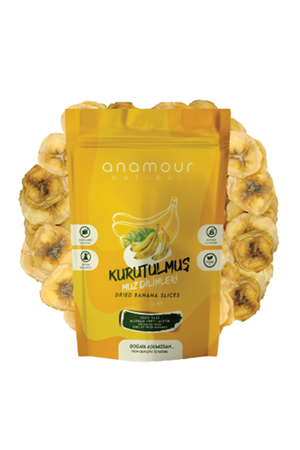 Anamour Natural Muz Kurusu - Cips Muz (Şekersiz) - Kuru Meyve Kıtırı 25 Gram