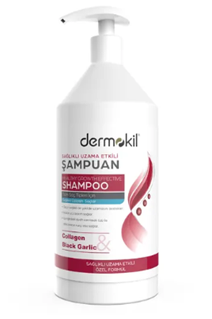 DERMOKİL Kolojen & Siyah Sarımsak Sağlıklı Uzama Etkili Şampuan 1L